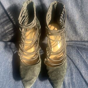 BCBGeneration Black Strappy Heels